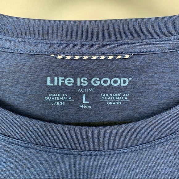 Life is Good Active Fueled by Positive Energy Navy Blue Long Sleeve Shirt Size L - Picture 2 of 6